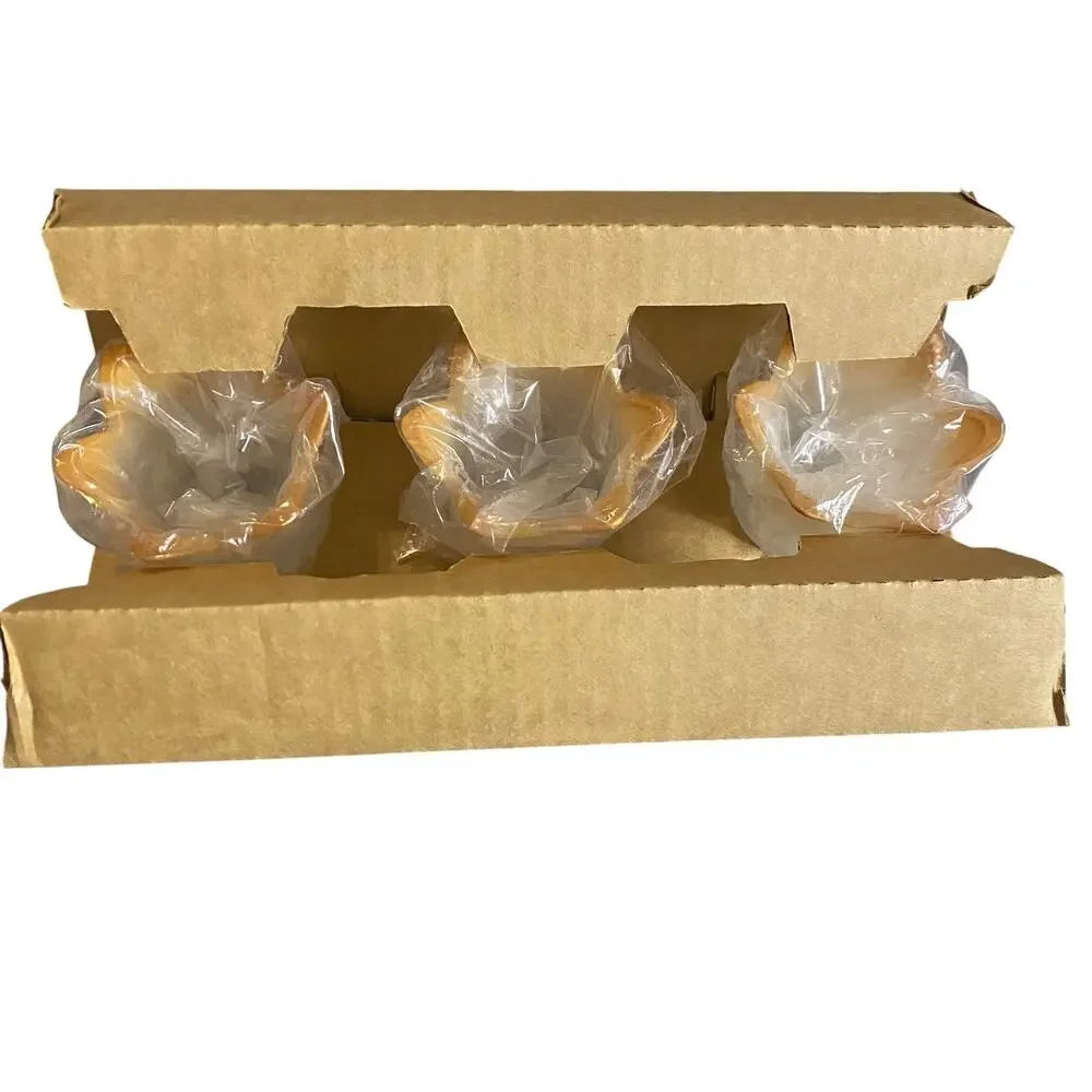 NIB Vintage Partylite P7233 Golden Candle Holders Set of 3 Frosted Glass